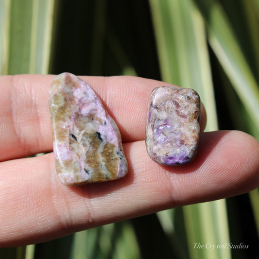 Charoite Polished Crystal Tumblestone Set