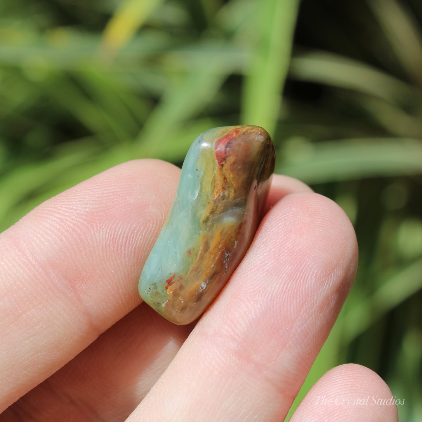 Andean Blue Opal Polished Crystal Tumblestone