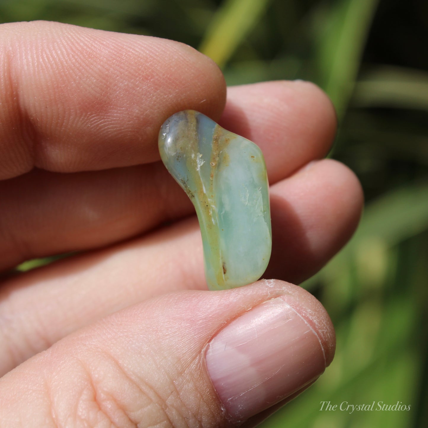 Andean Blue Opal Polished Crystal Tumblestone