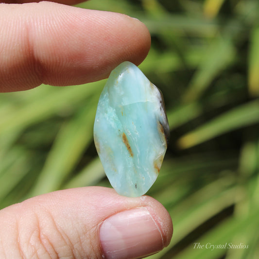 Andean Blue Opal Polished Crystal Tumblestone