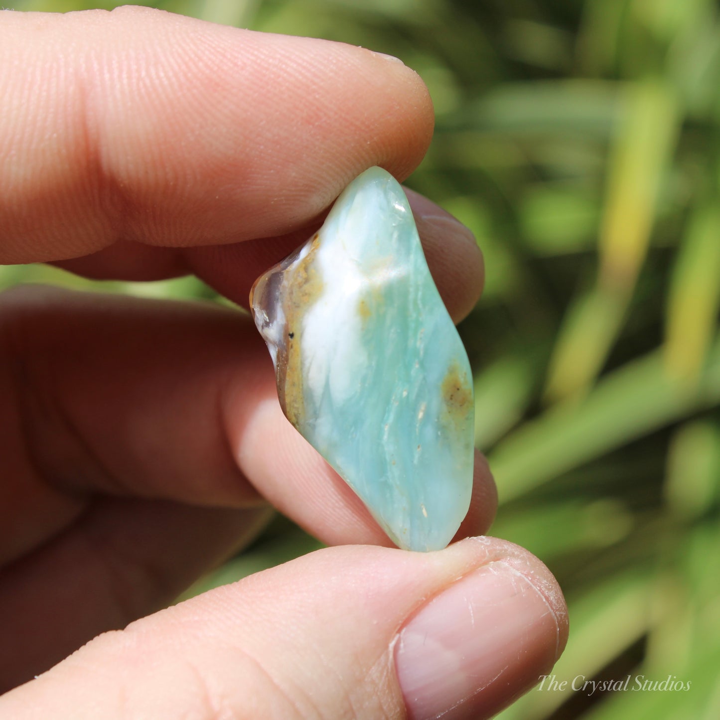 Andean Blue Opal Polished Crystal Tumblestone