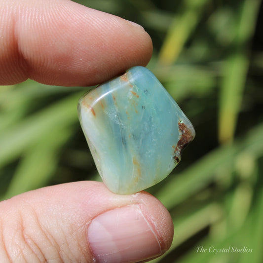 Andean Blue Opal Polished Crystal Tumblestone