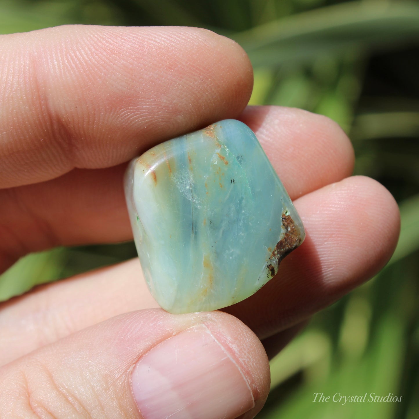 Andean Blue Opal Polished Crystal Tumblestone