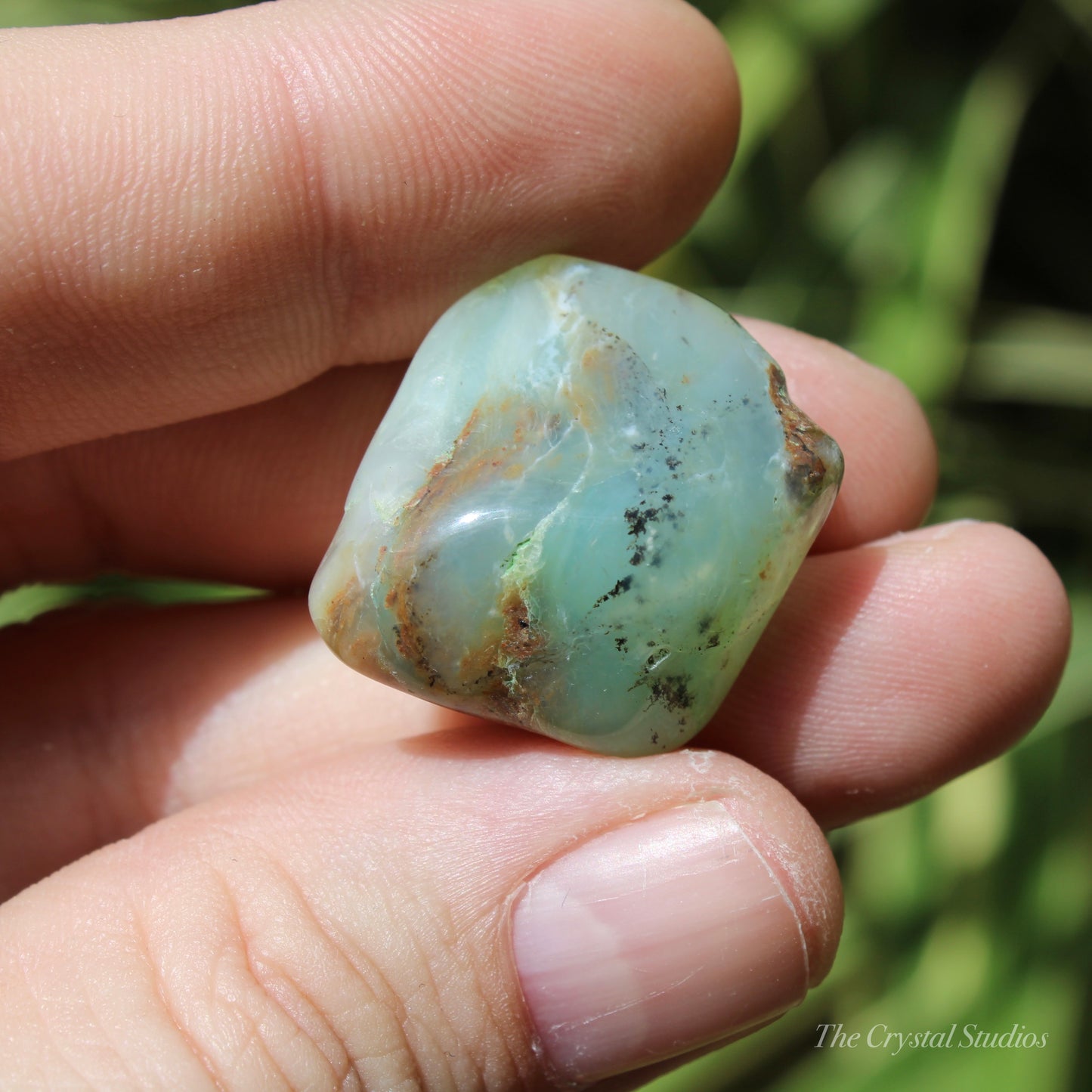 Andean Blue Opal Polished Crystal Tumblestone