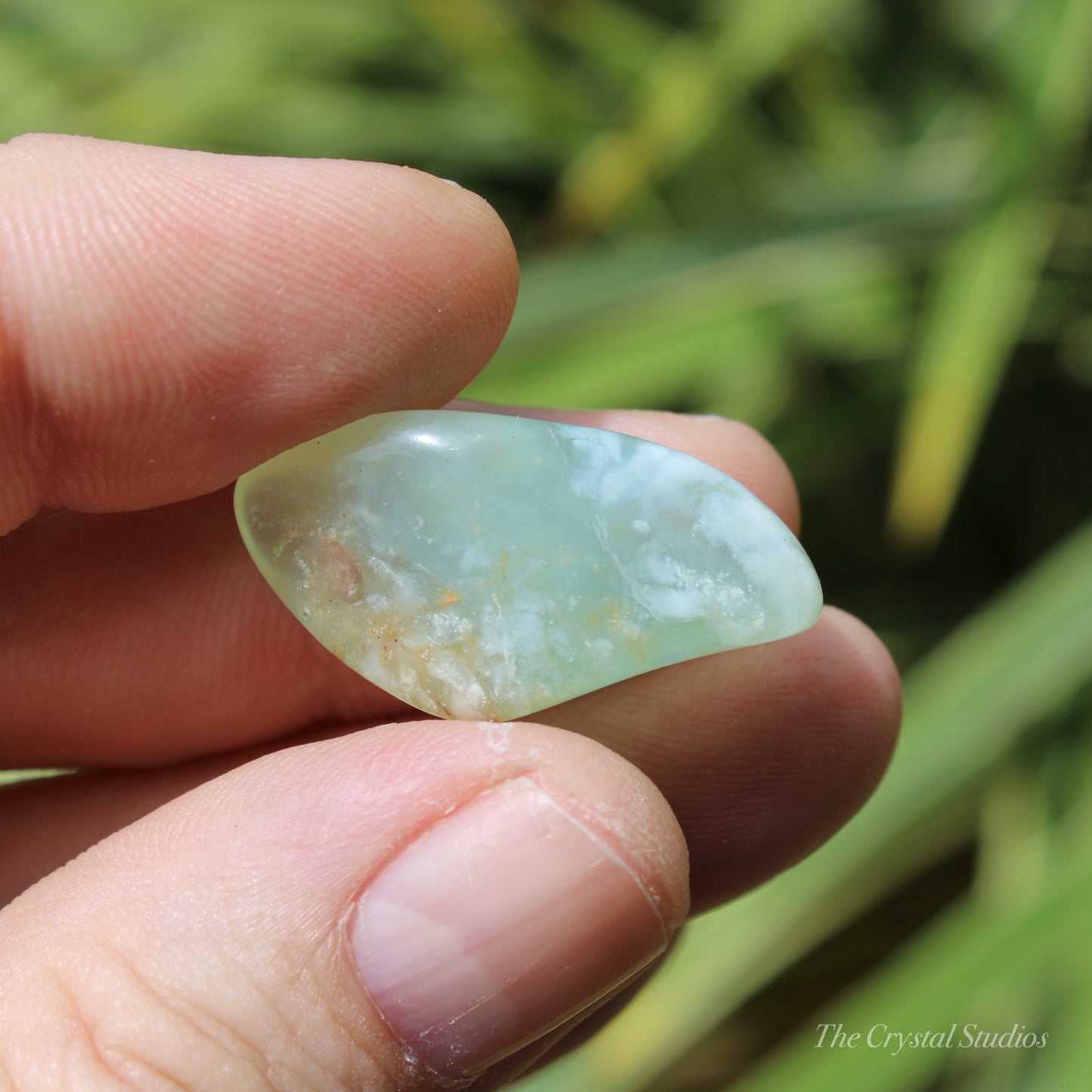 Andean Blue Opal Polished Crystal Tumblestone