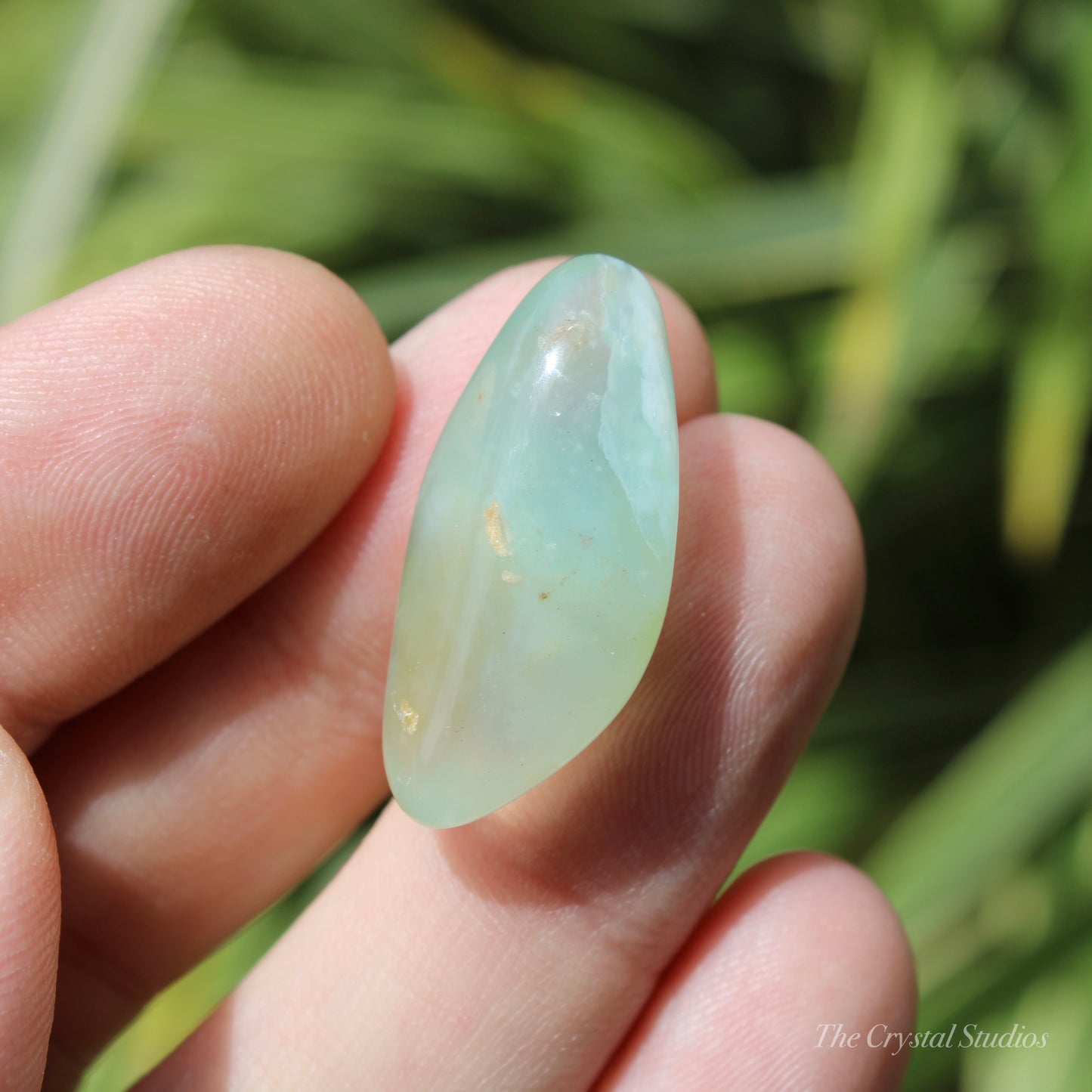 Andean Blue Opal Polished Crystal Tumblestone