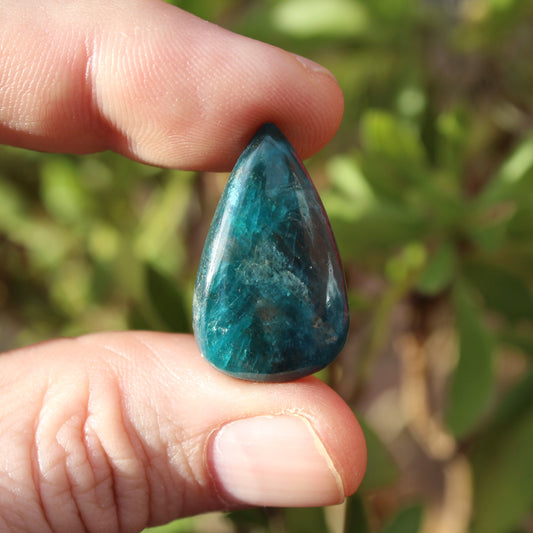 Blue Apatite Polished Cabochon Crystal