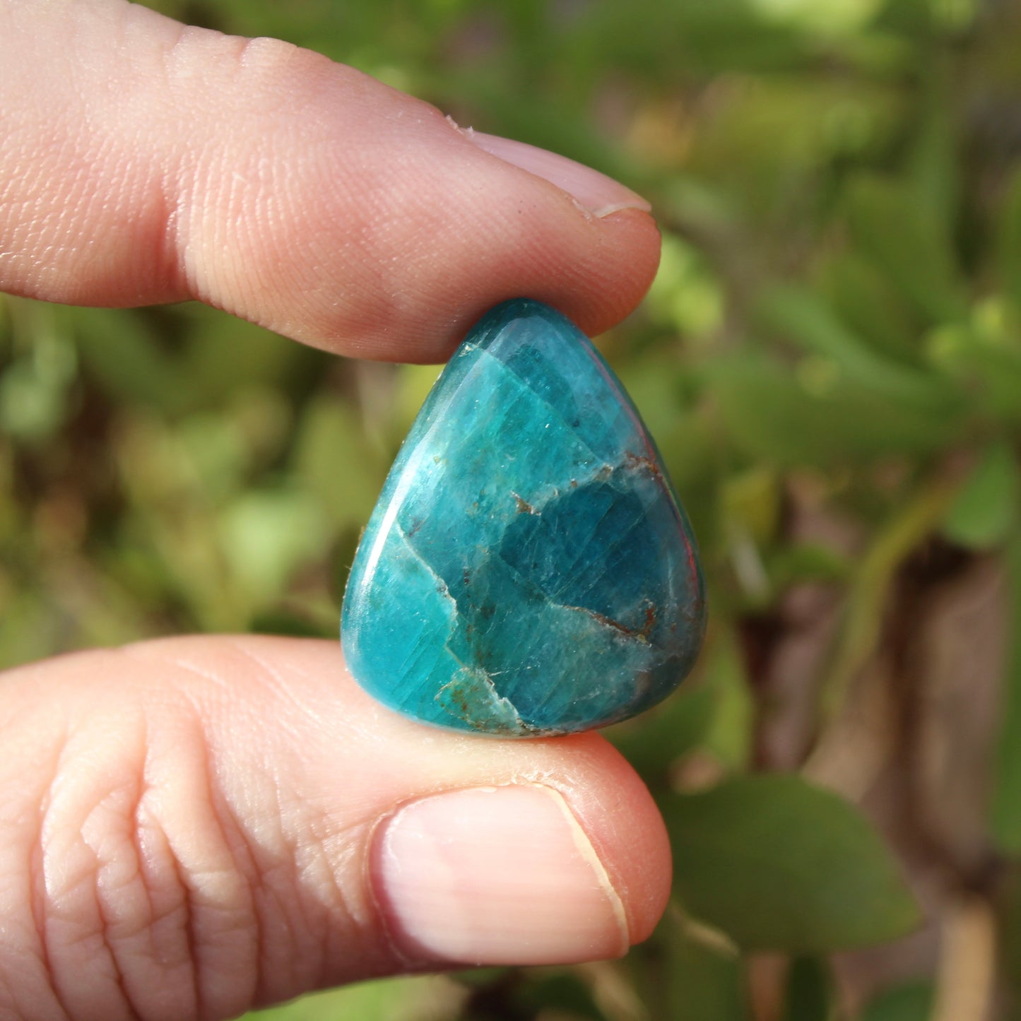 Blue Apatite Polished Cabochon Crystal