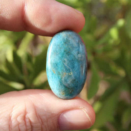 Blue Apatite Polished Cabochon Crystal