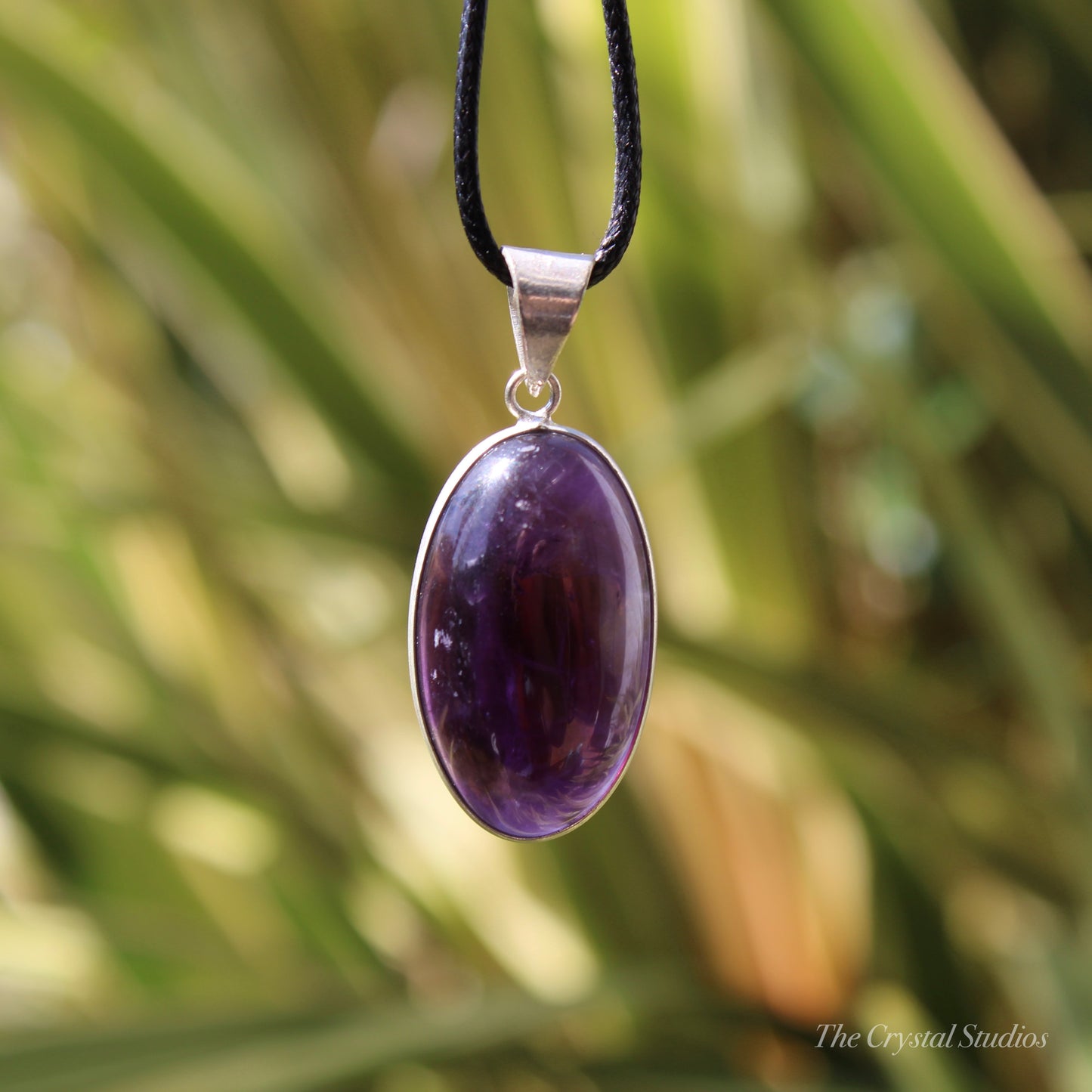 Amethyst Classic Silver Plated Pendant