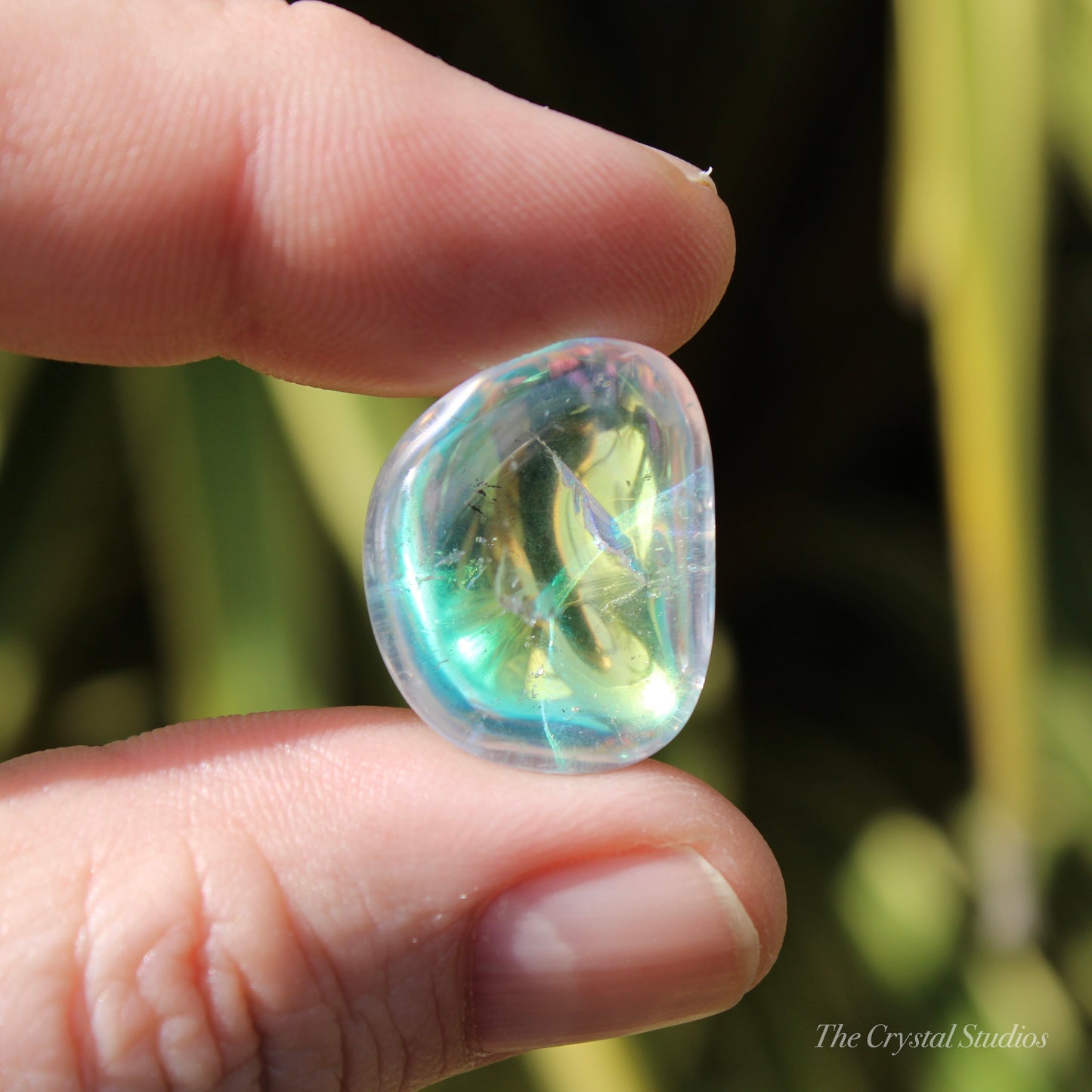 Angel Aura Quartz Polished Crystal Tumblestone