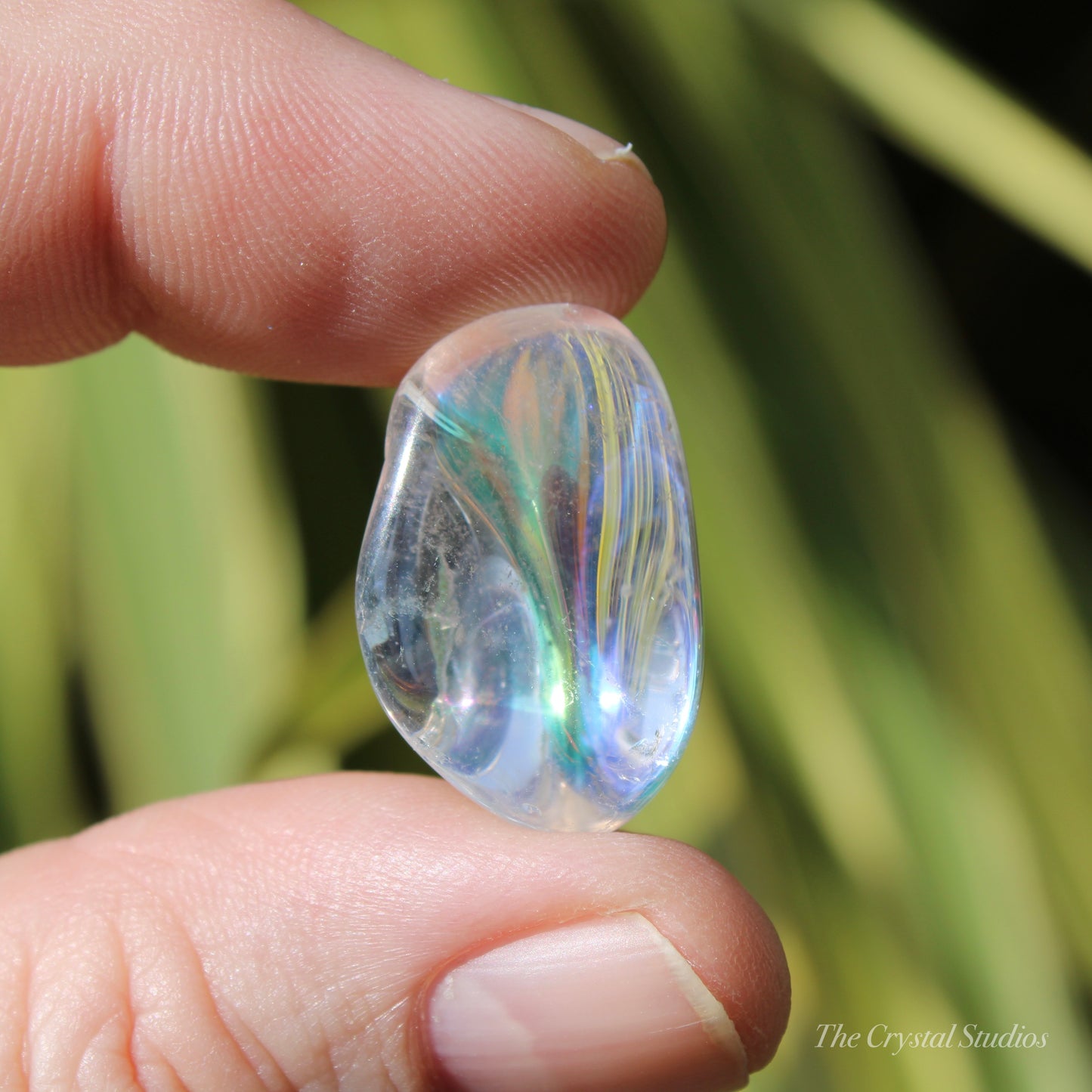 Angel Aura Quartz Polished Crystal Tumblestone