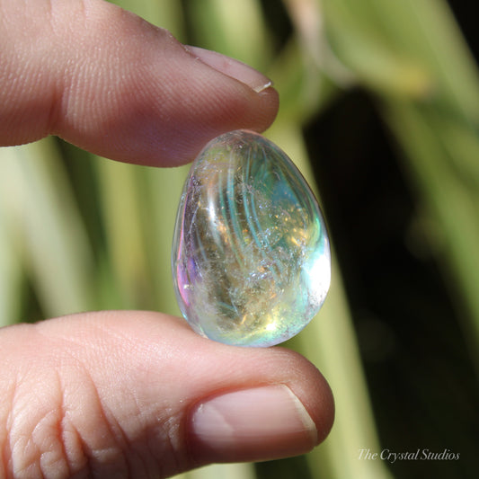 Angel Aura Quartz Polished Crystal Tumblestone