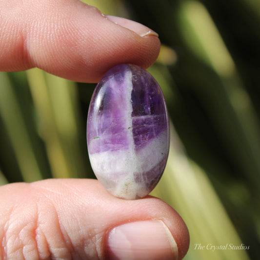 Chevron Amethyst Polished Cabochon Crystal