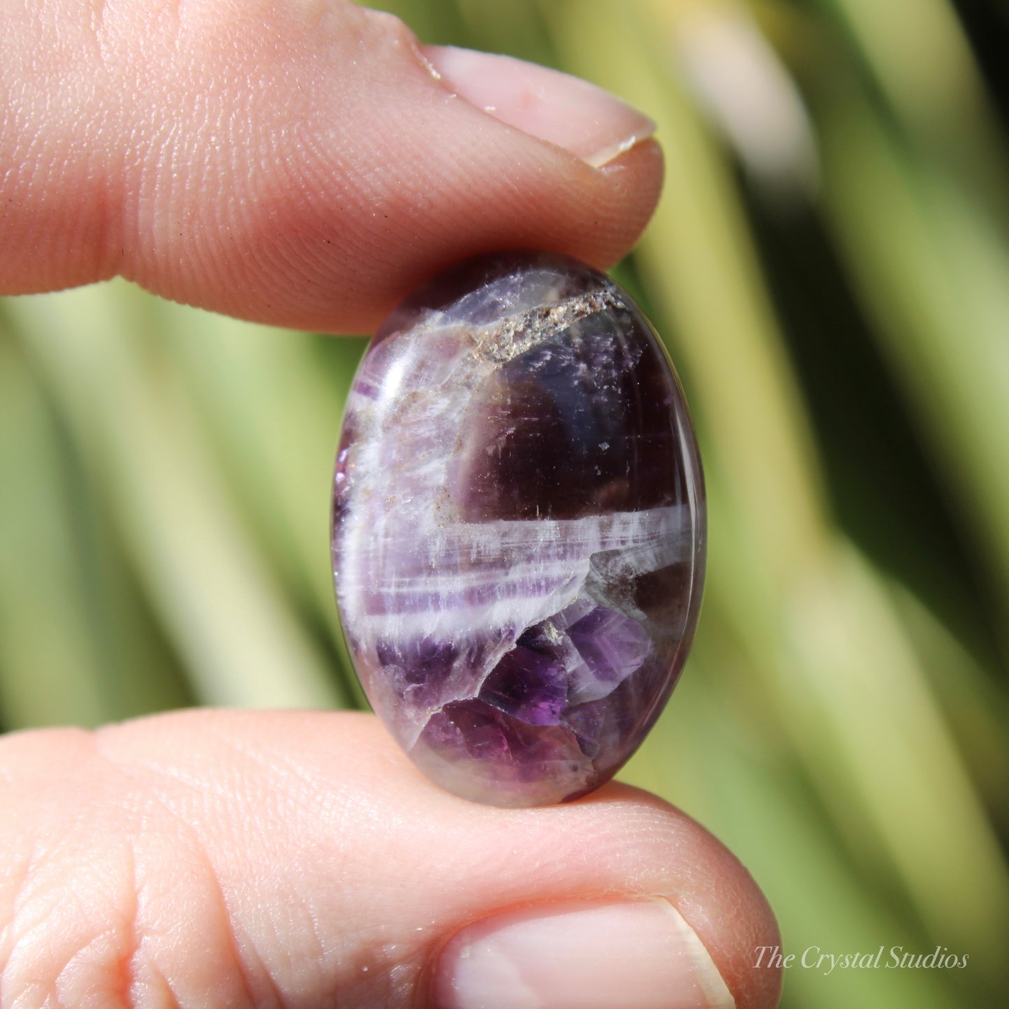 Chevron Amethyst Polished Cabochon Crystal