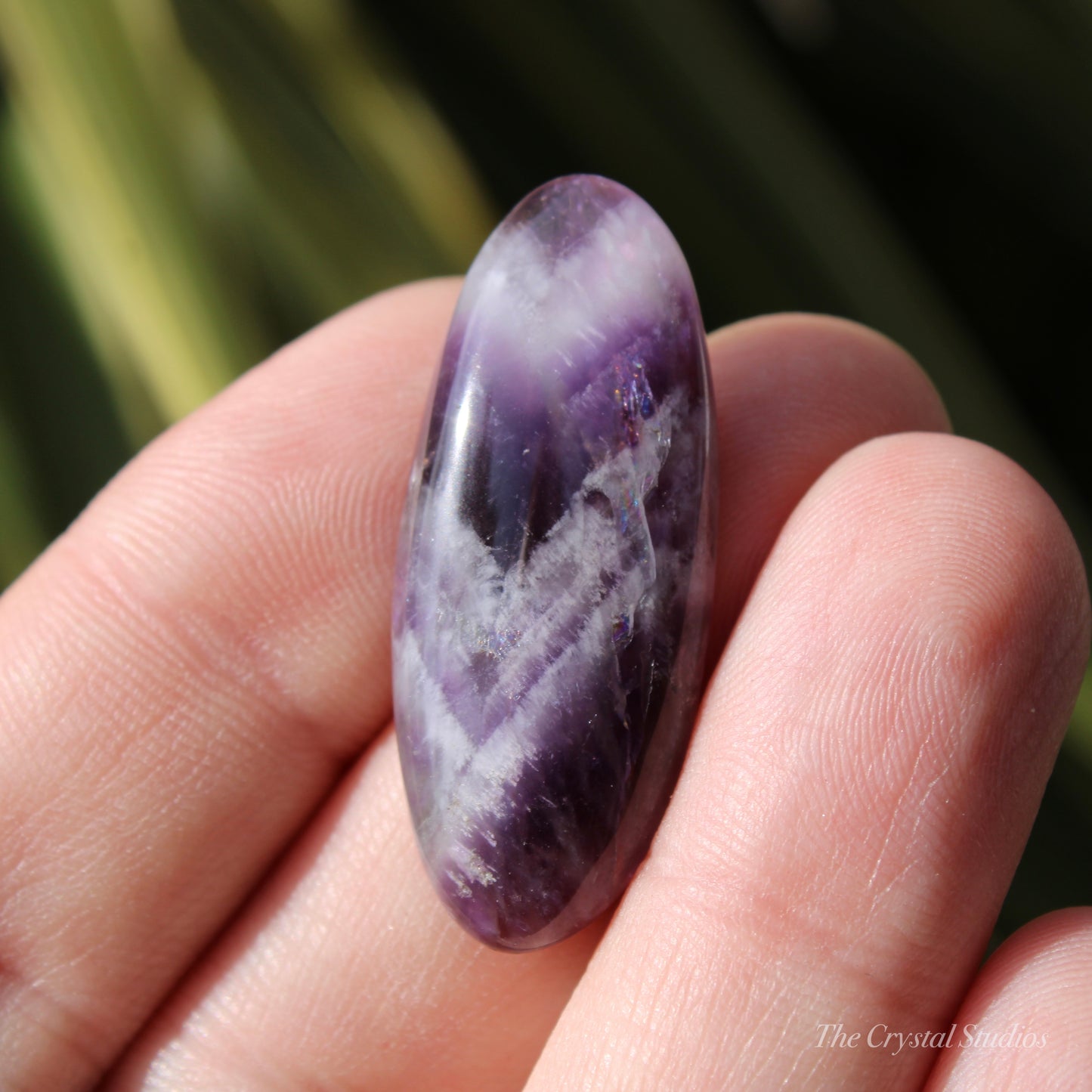 Chevron Amethyst Polished Cabochon Crystal