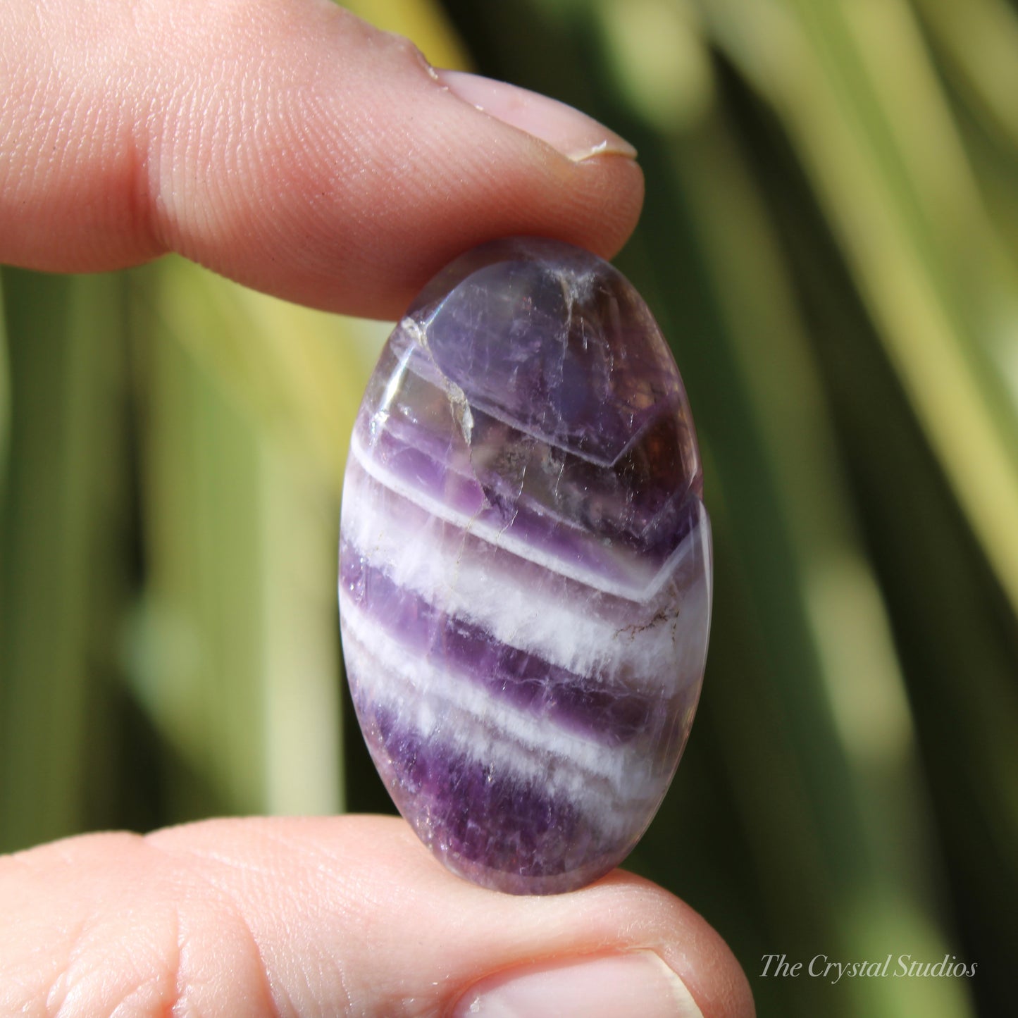 Chevron Amethyst Polished Cabochon Crystal