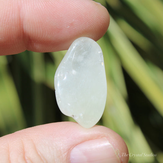 Sulphur in Quartz Polished Crystal Tumblestone