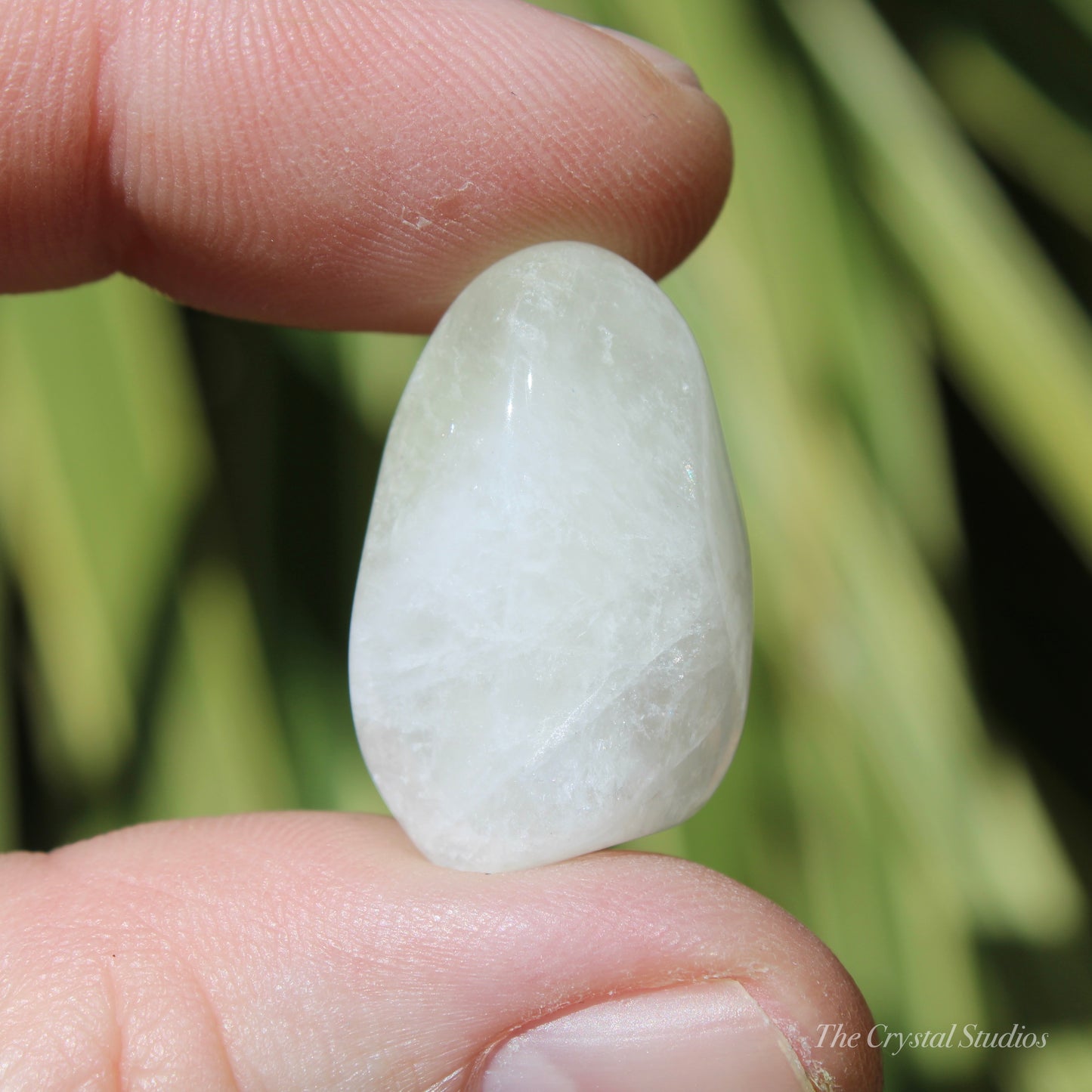 Sulphur in Quartz Polished Crystal Tumblestone