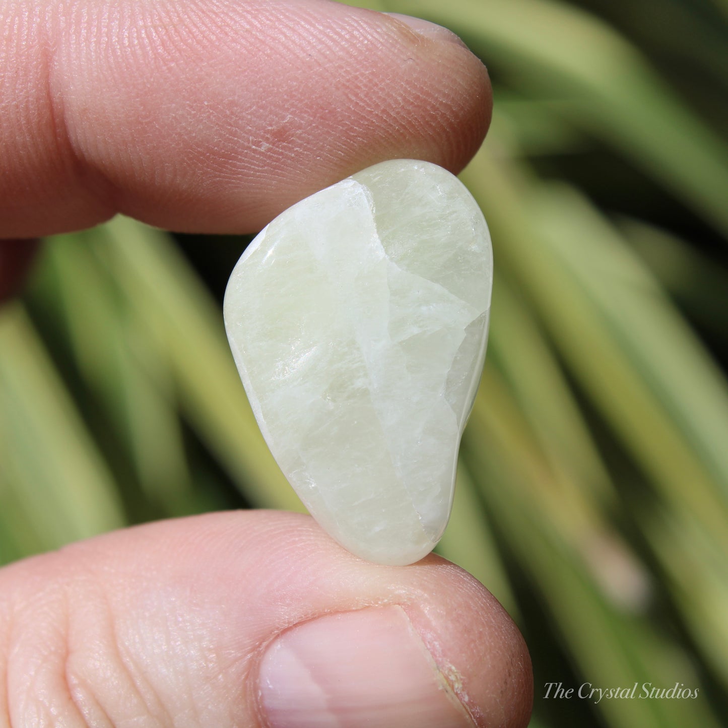 Sulphur in Quartz Polished Crystal Tumblestone