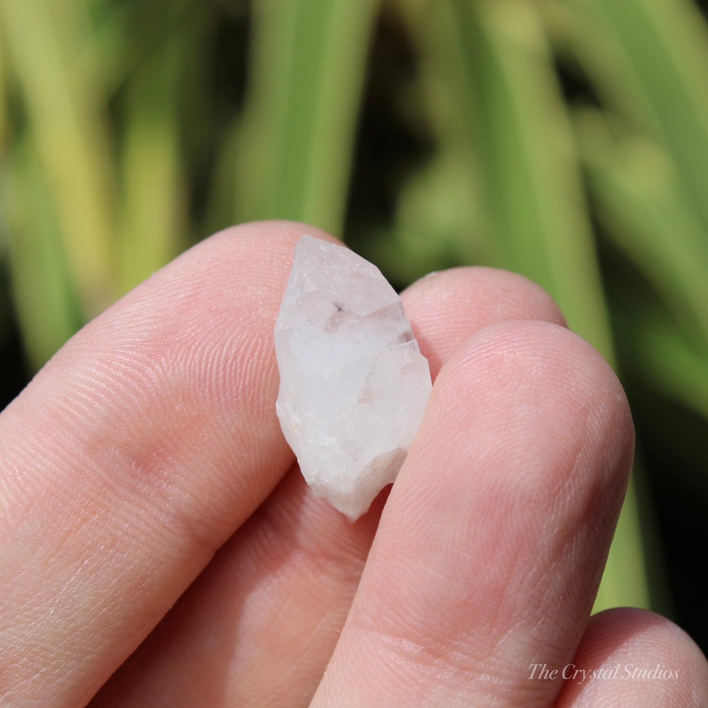 Holldanite in Quartz Natural Point Crystal