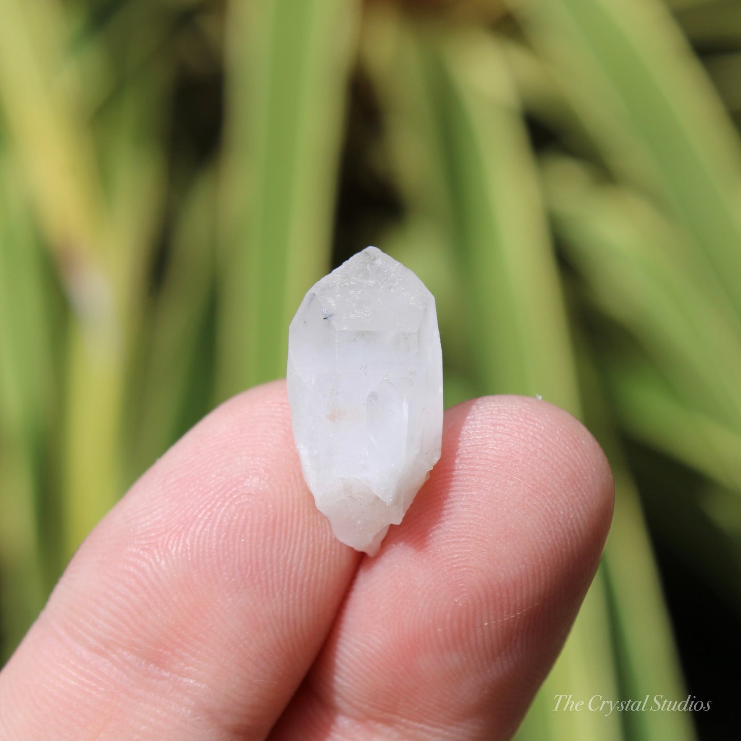 Holldanite in Quartz Natural Point Crystal