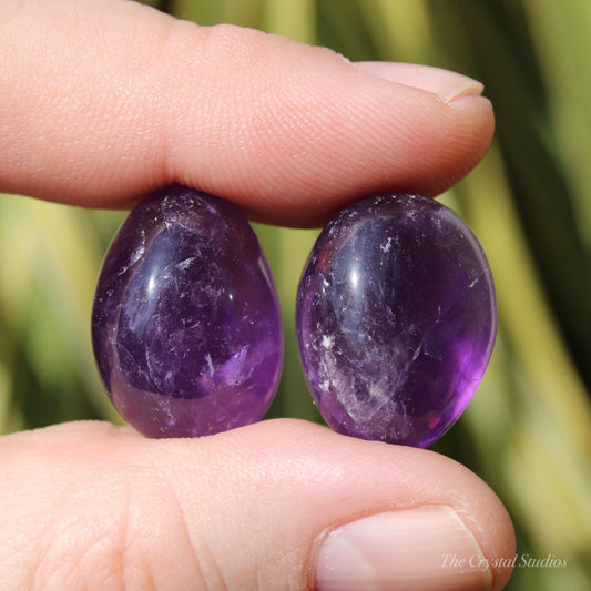 Deep Colour Amethyst Polished Crystal Tumblestone Set