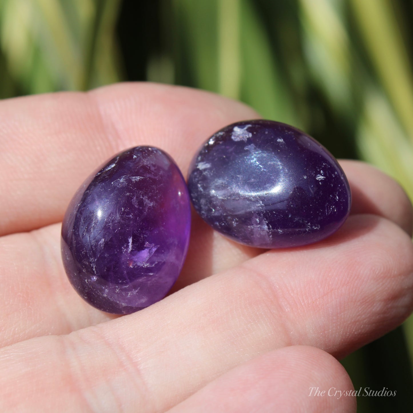 Deep Colour Amethyst Polished Crystal Tumblestone Set