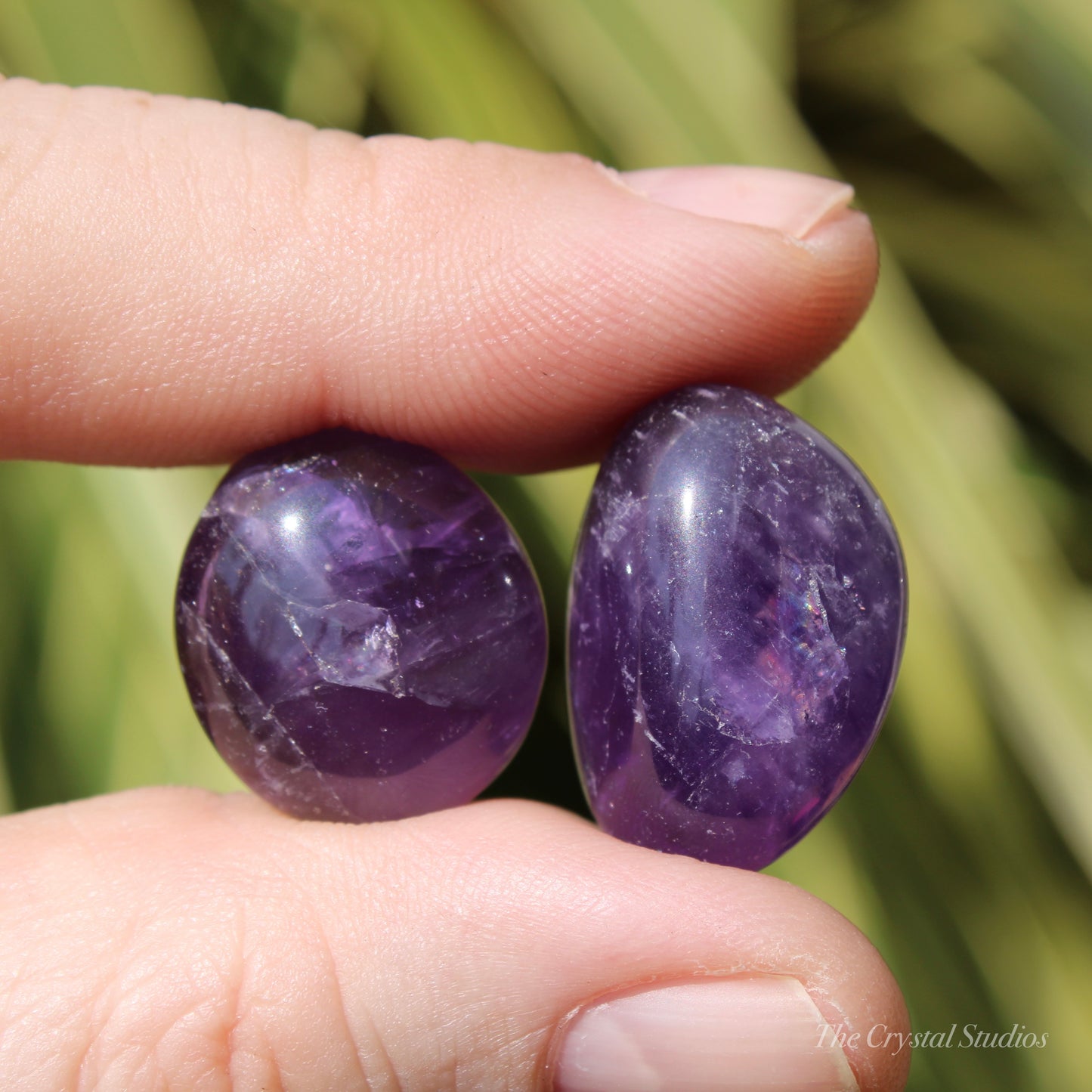 Deep Colour Amethyst Polished Crystal Tumblestone Set