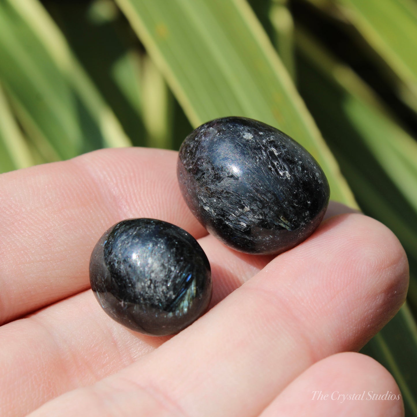 Astrophyllite & Garnet Polished Crystal Tumblestone Set