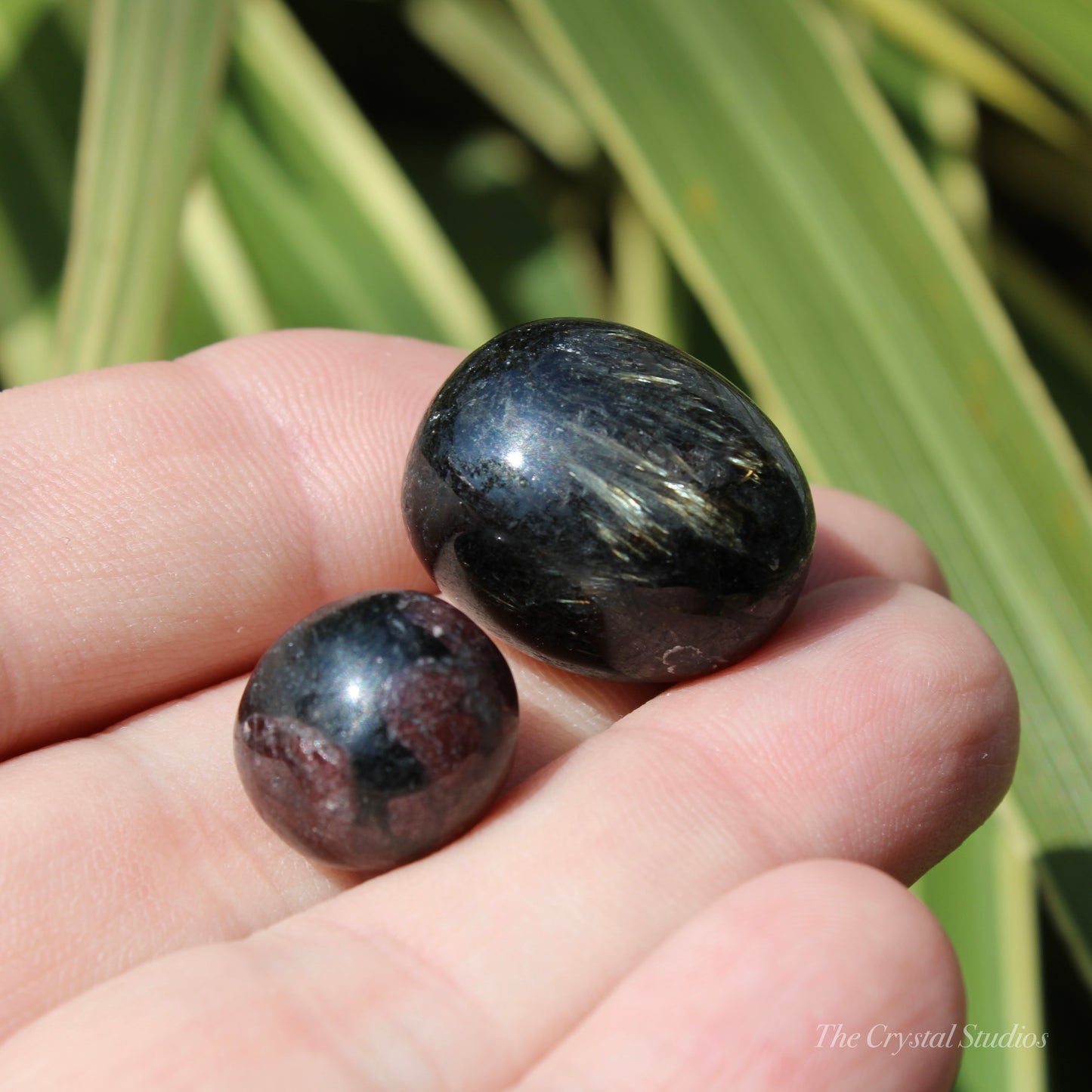 Astrophyllite & Garnet Polished Crystal Tumblestone Set