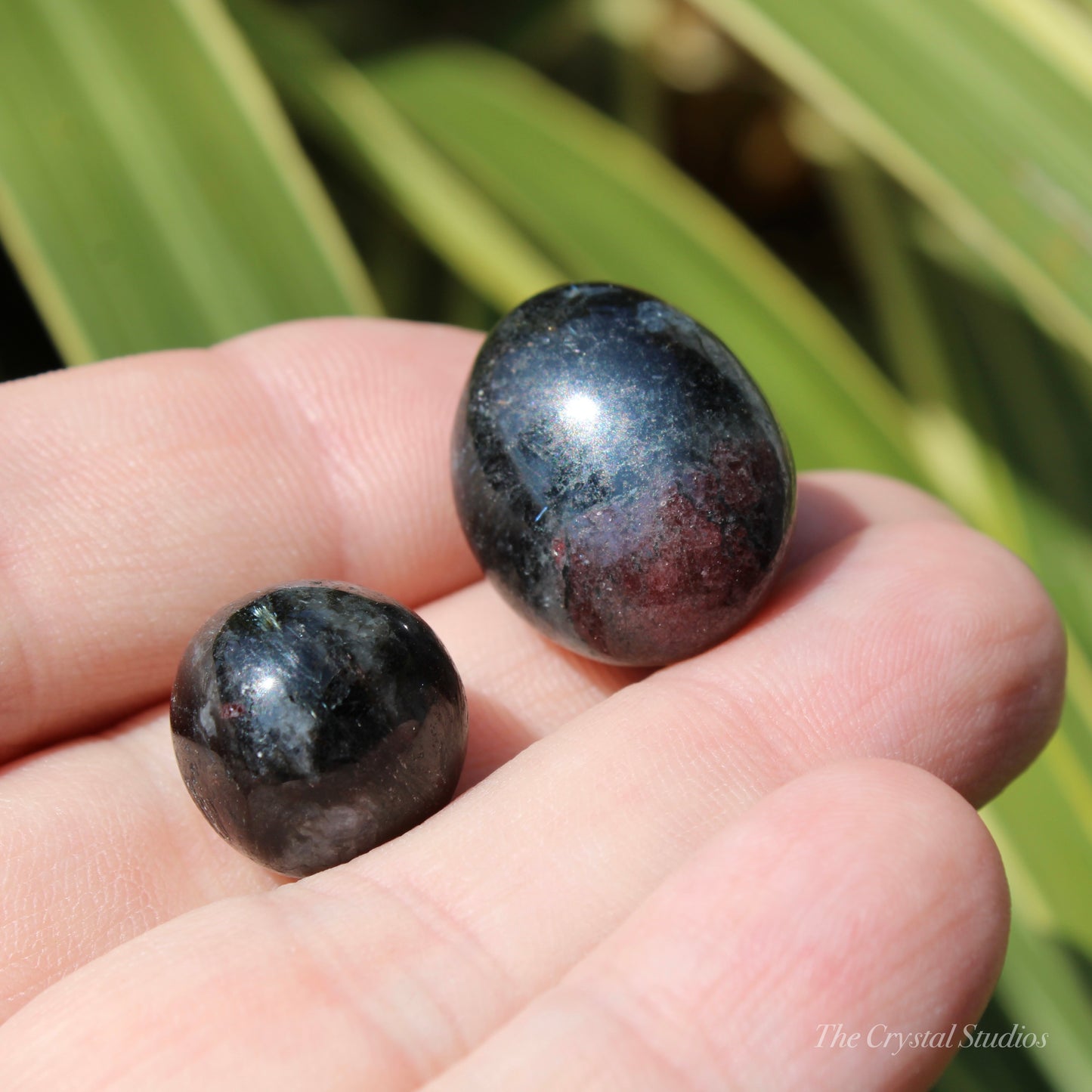 Astrophyllite & Garnet Polished Crystal Tumblestone Set