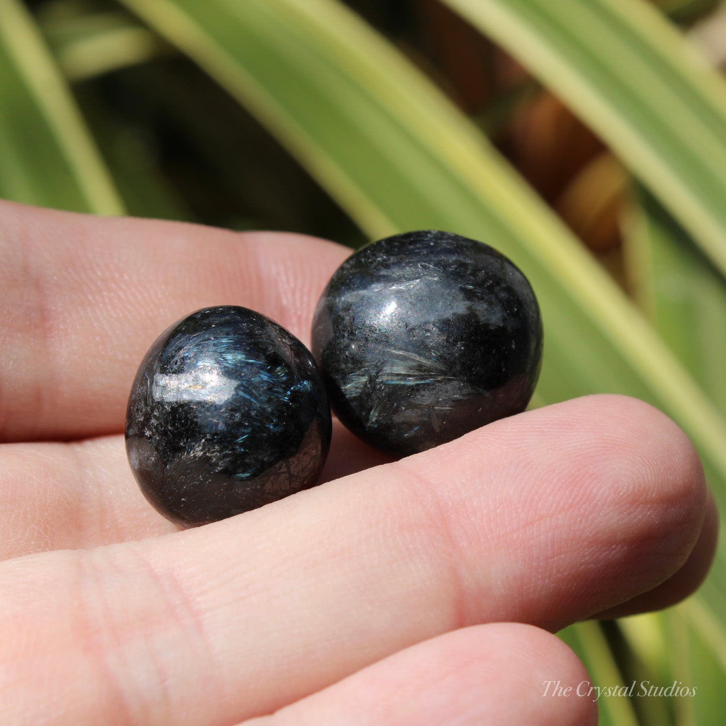 Astrophyllite & Garnet Polished Crystal Tumblestone Set