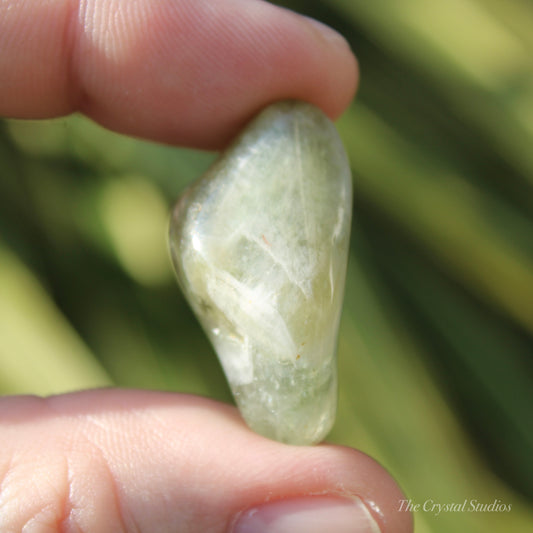 Praisolite Polished Crystal Tumblestone