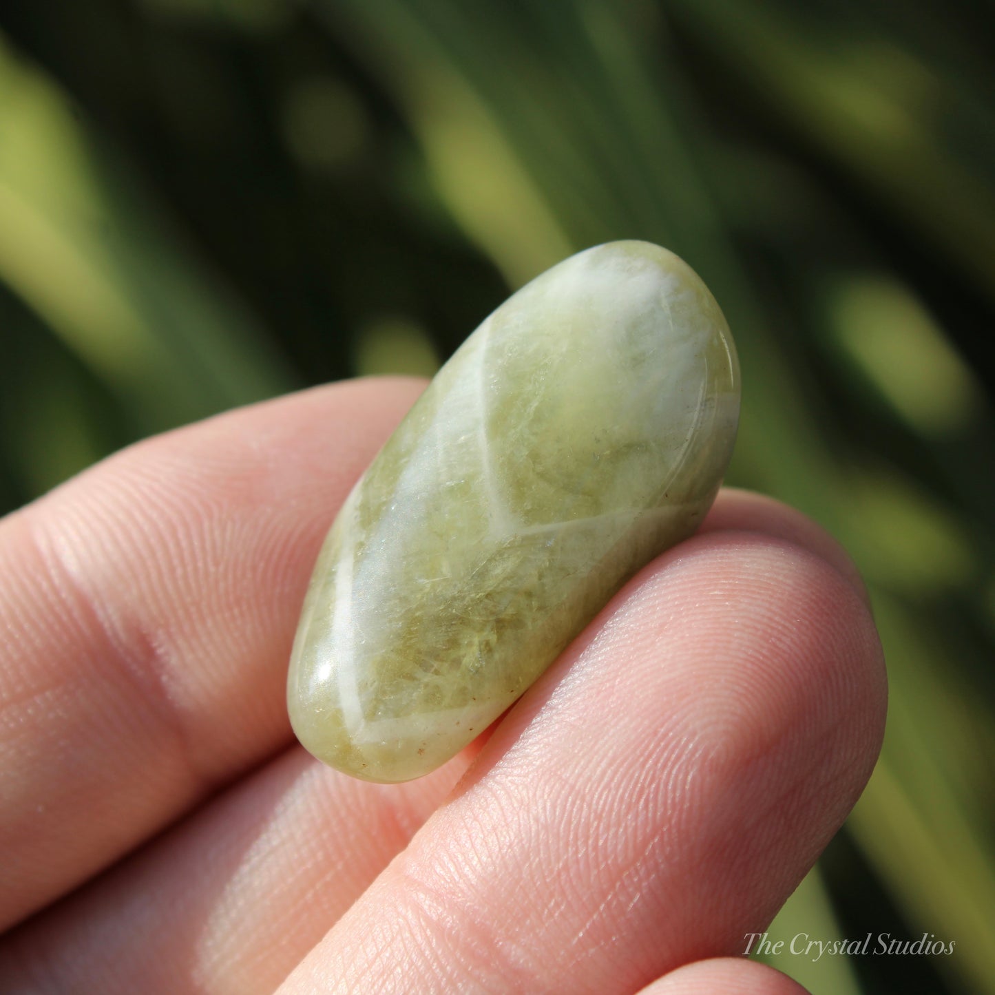 Praisolite Polished Crystal Tumblestone