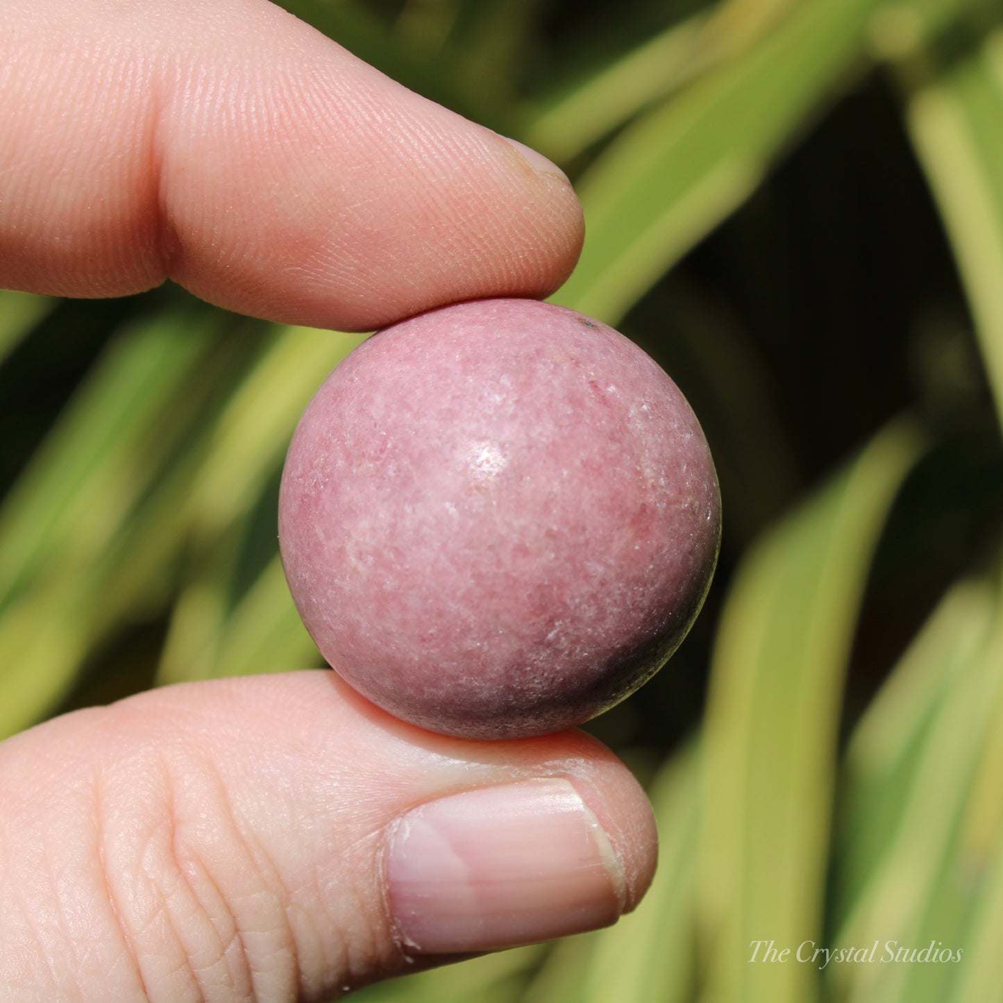 Pink Rhodonite Polished Crystal Sphere