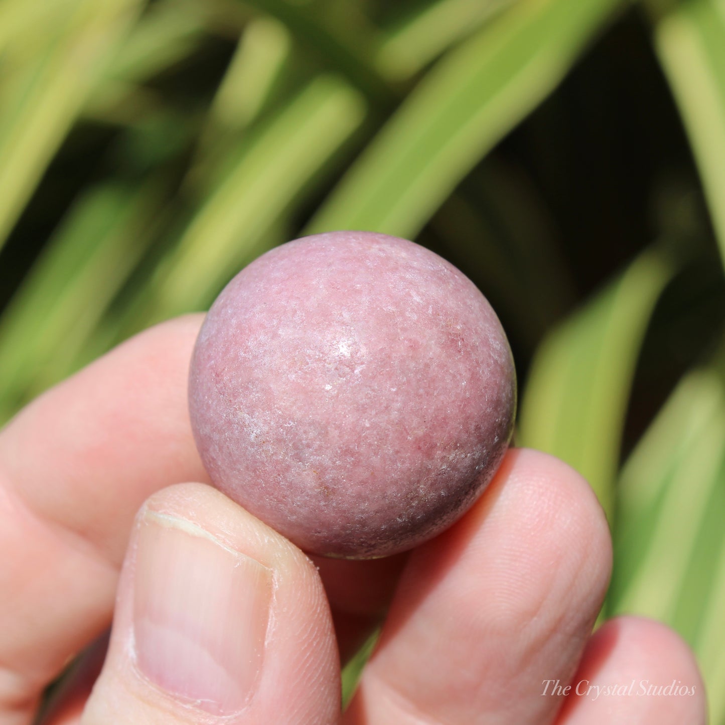 Pink Rhodonite Polished Crystal Sphere