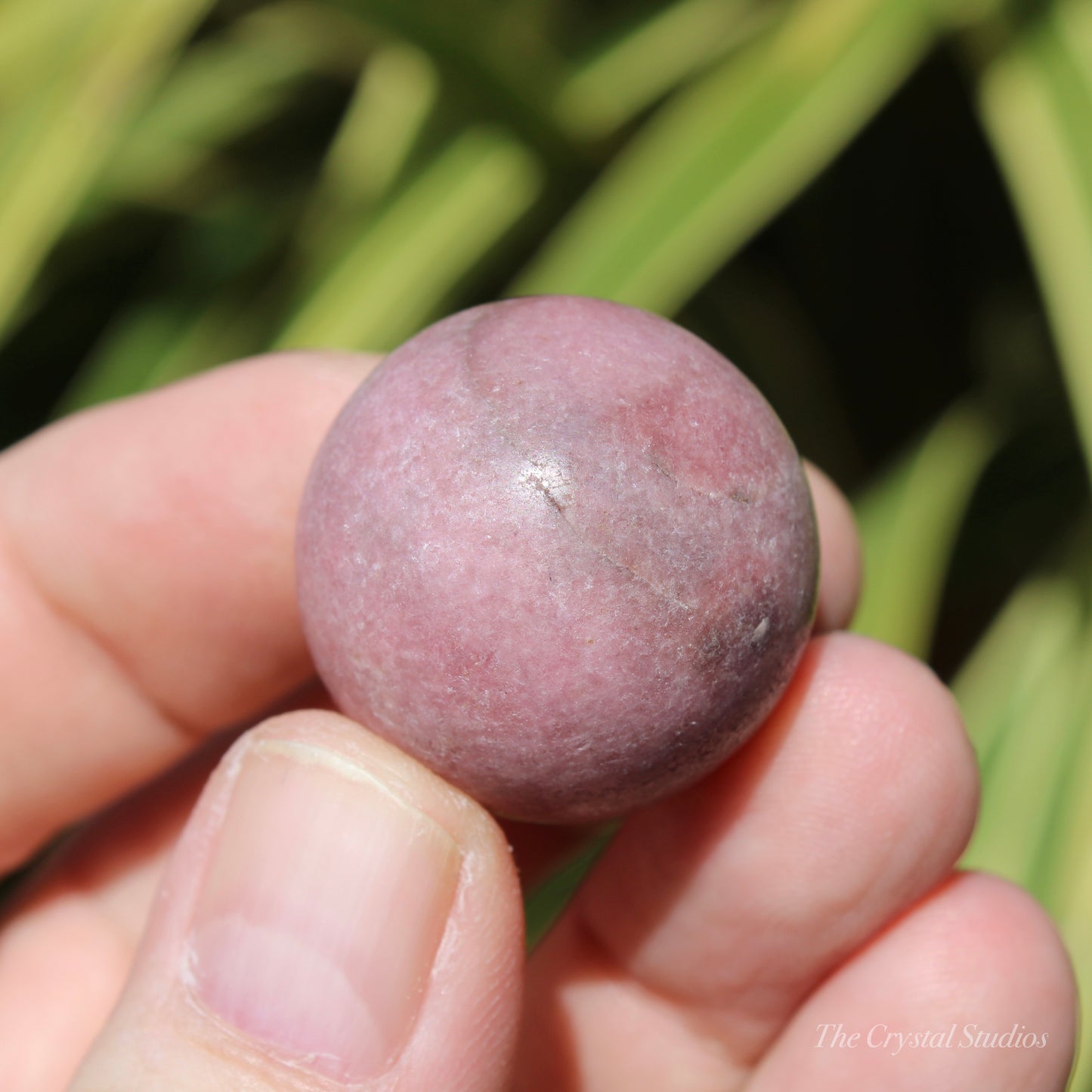 Pink Rhodonite Polished Crystal Sphere