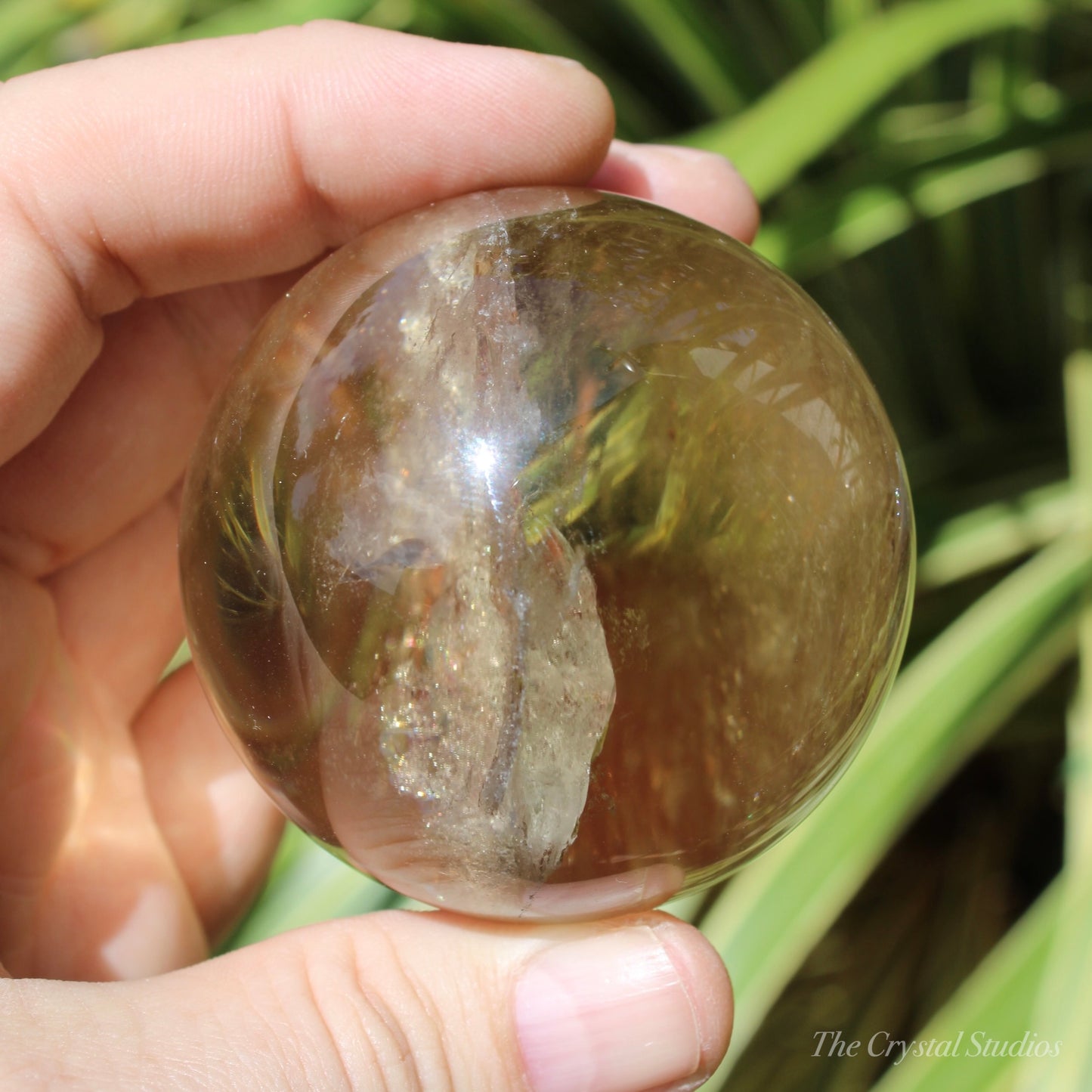 Natural Citrine Polished Crystal Sphere