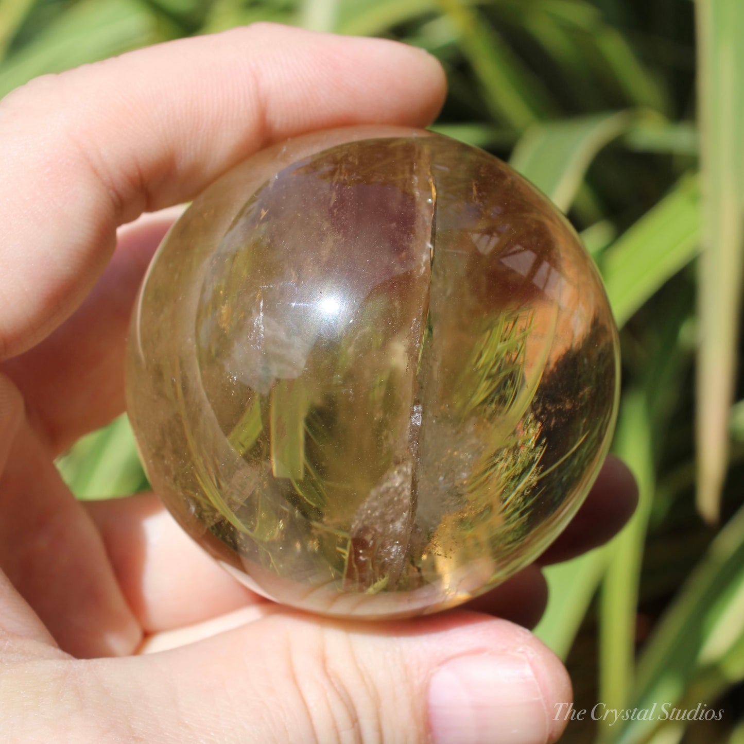 Natural Citrine Polished Crystal Sphere