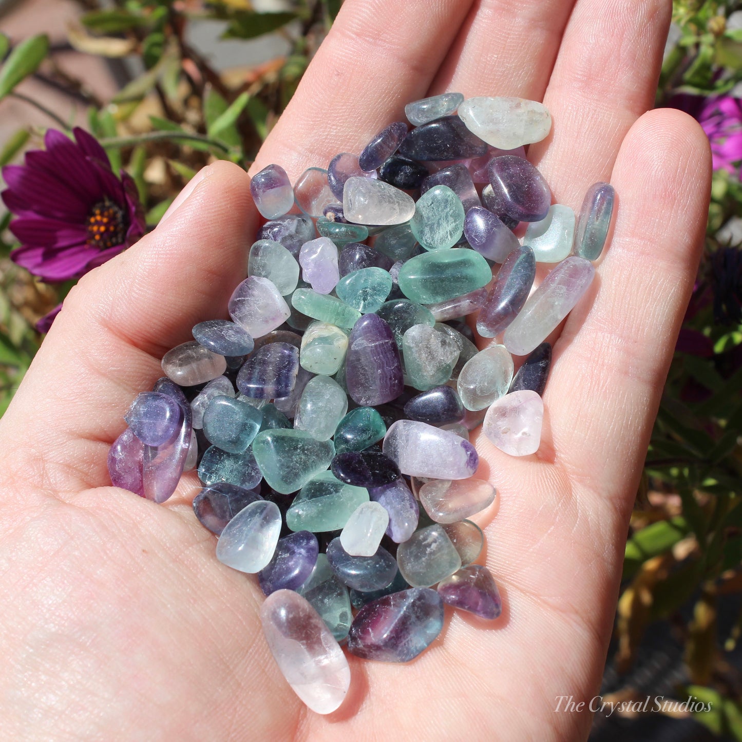 Rainbow Fluorite Mini Polished Crystal Tumblestone Set