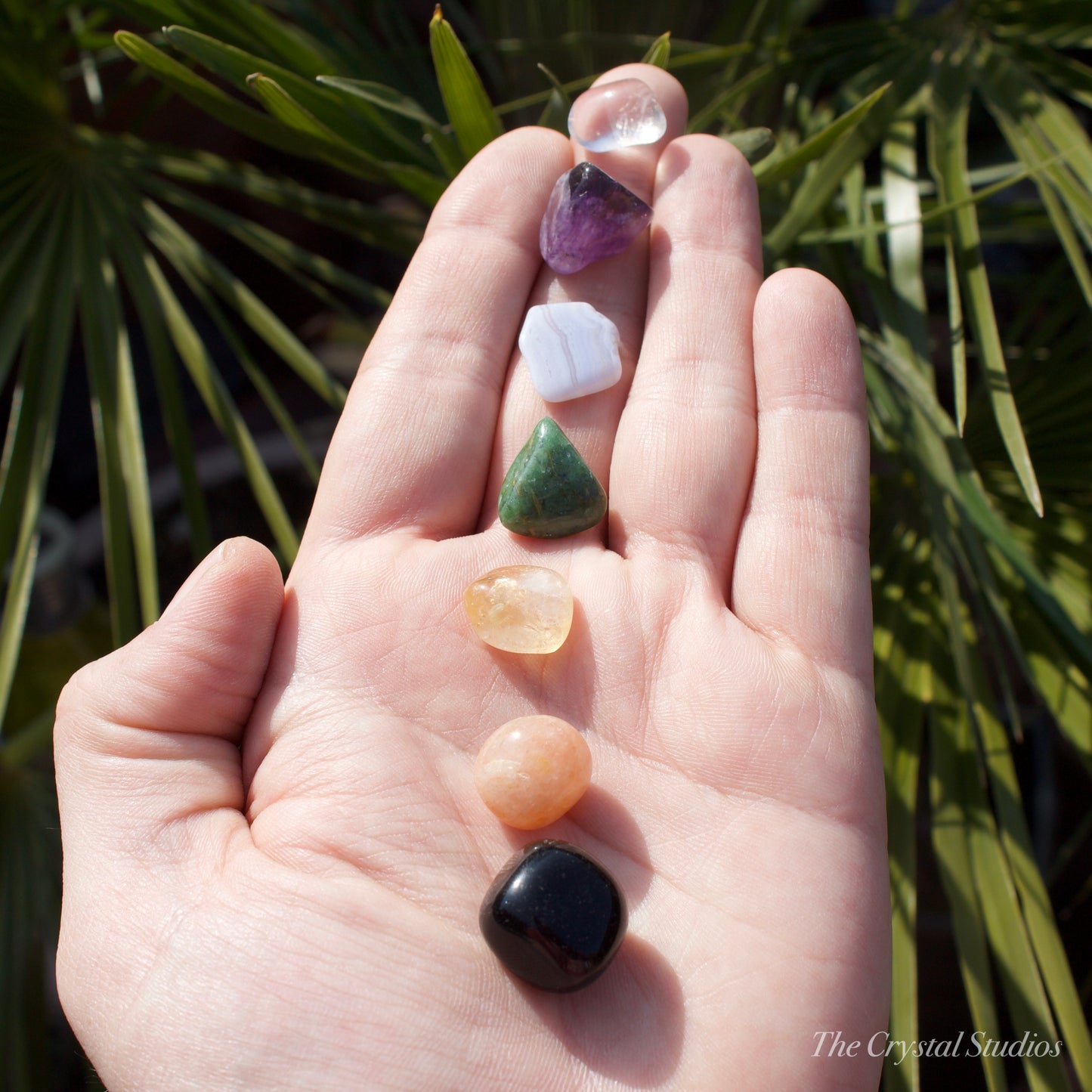 Chakra Polished Crystal Tumblestone Set B