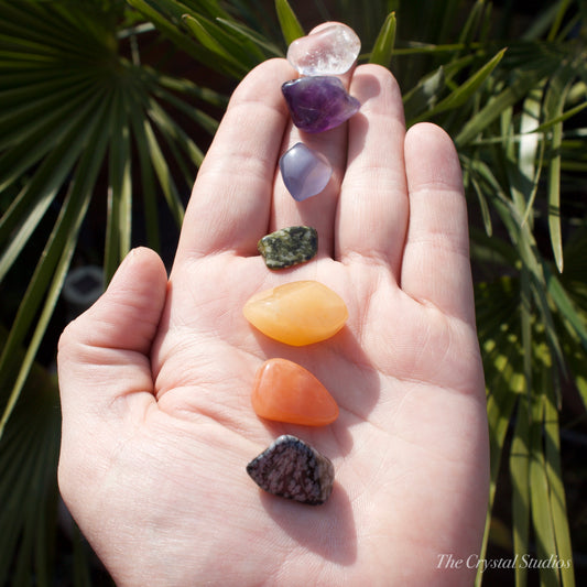 Chakra Polished Crystal Tumblestone Set D