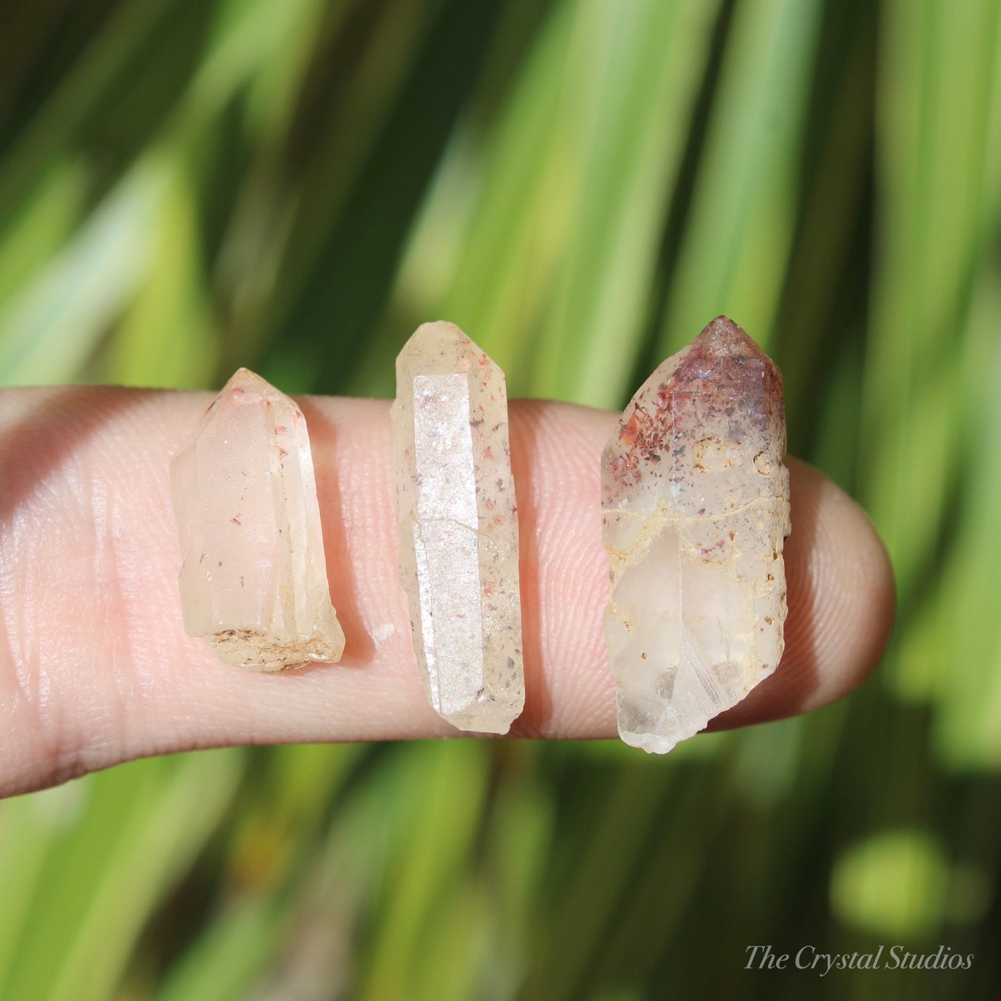 Lepidocrocite Quartz Natural Crystal Point Set