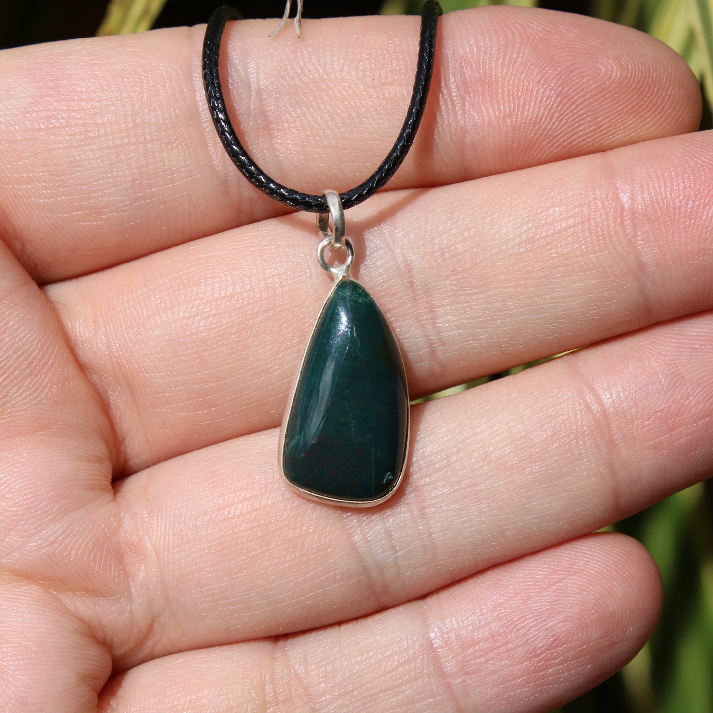 Bloodstone Classic Silver Pendant