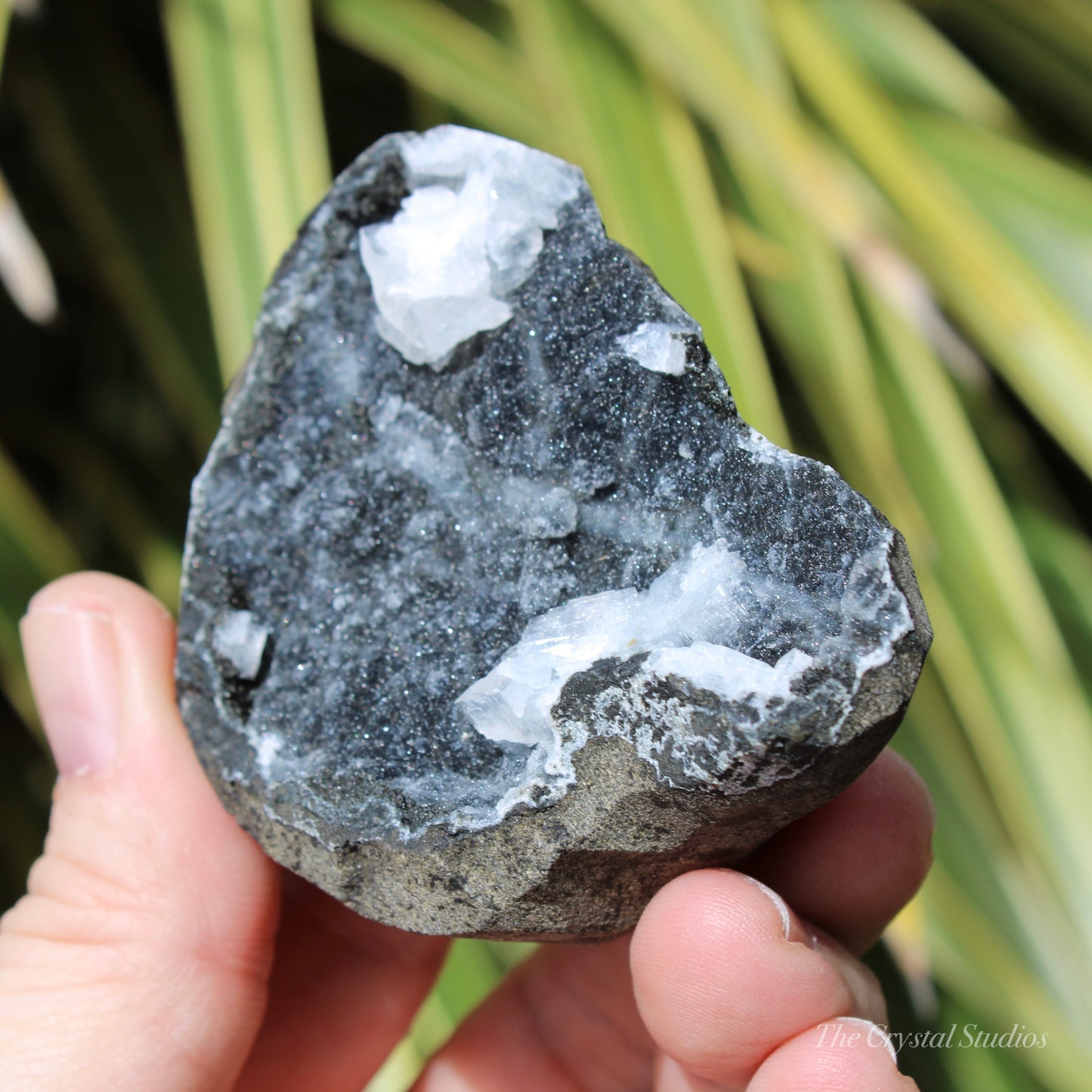 Chalcedony & Calcite Natural Crystal Geode