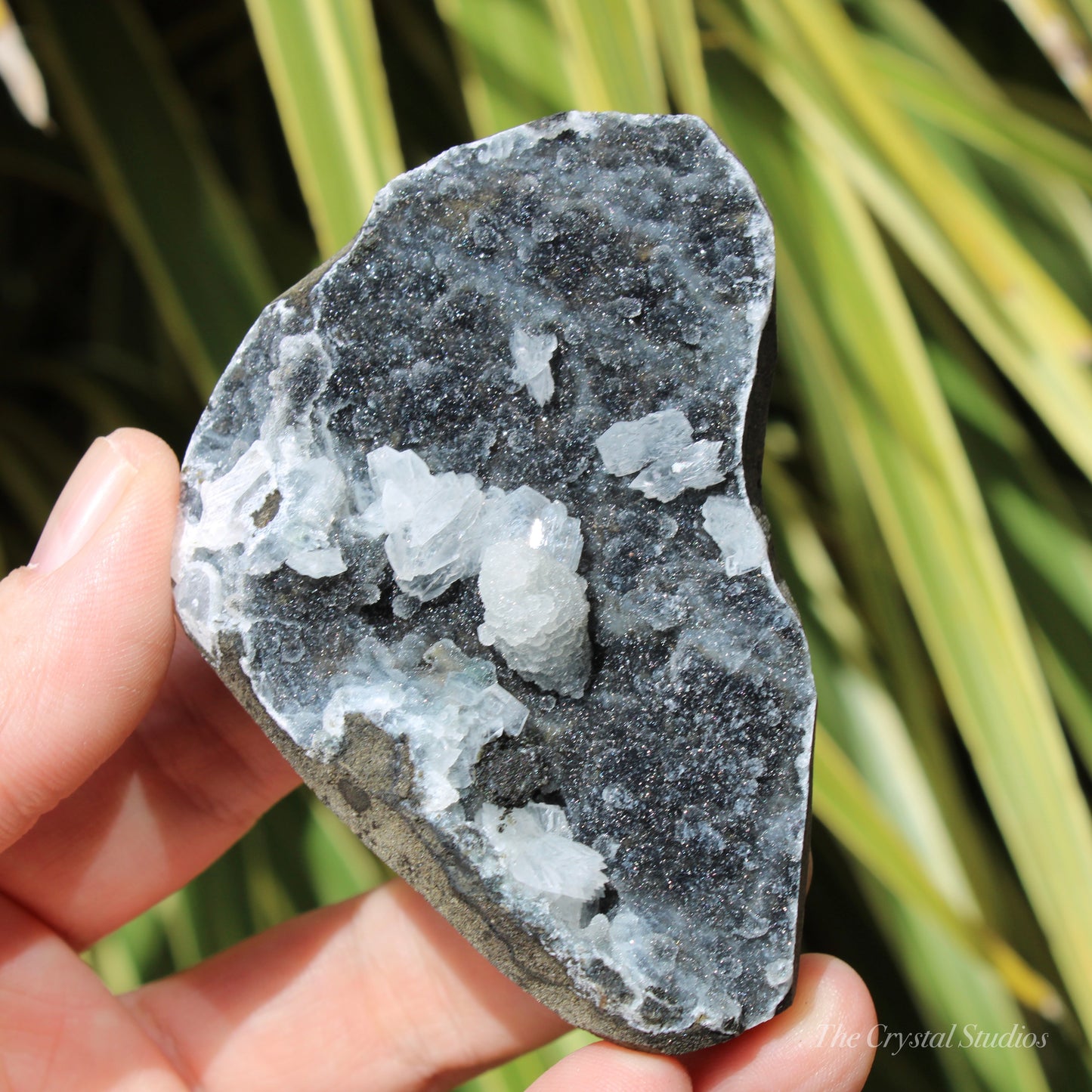 Chalcedony & Calcite Natural Crystal Geode