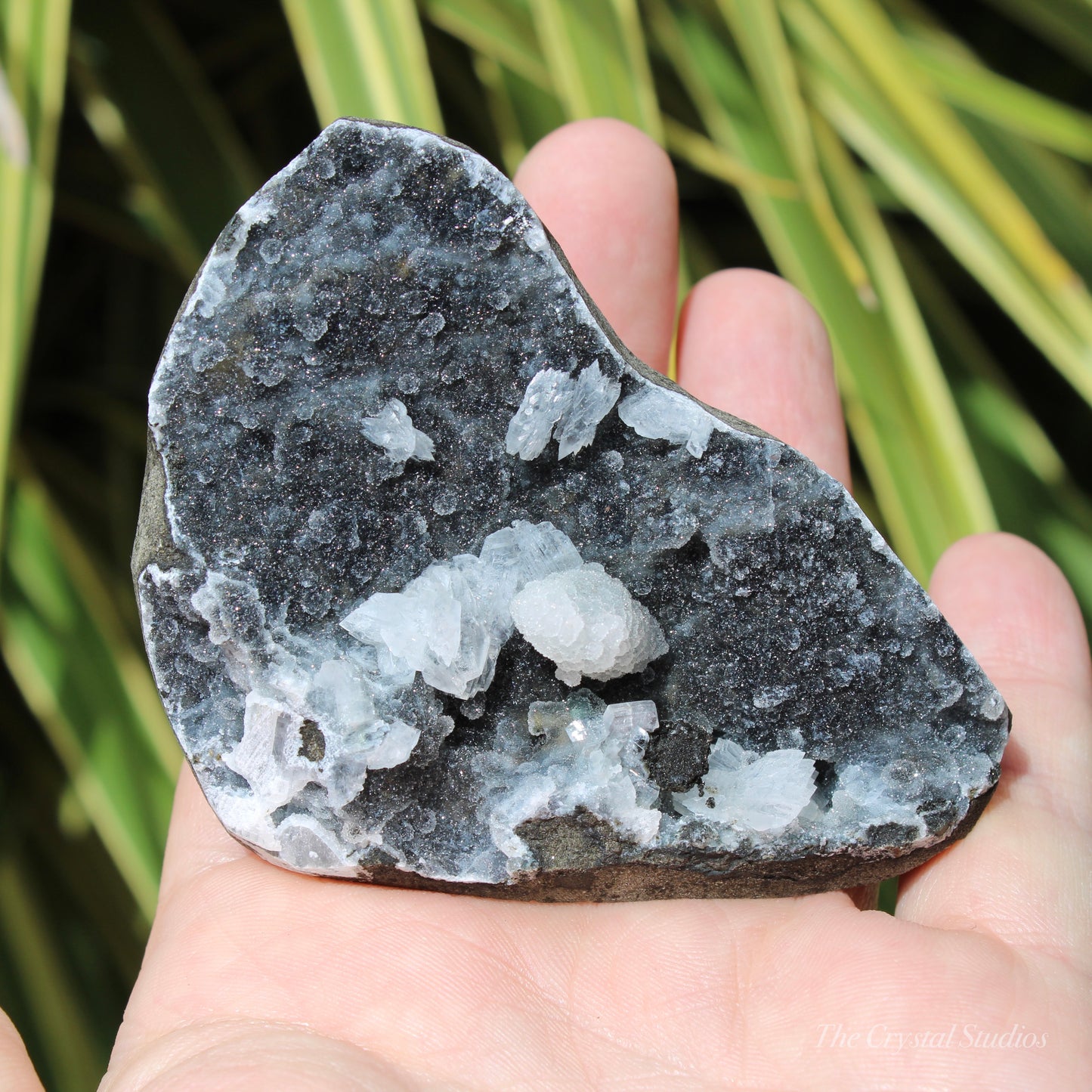 Chalcedony & Calcite Natural Crystal Geode