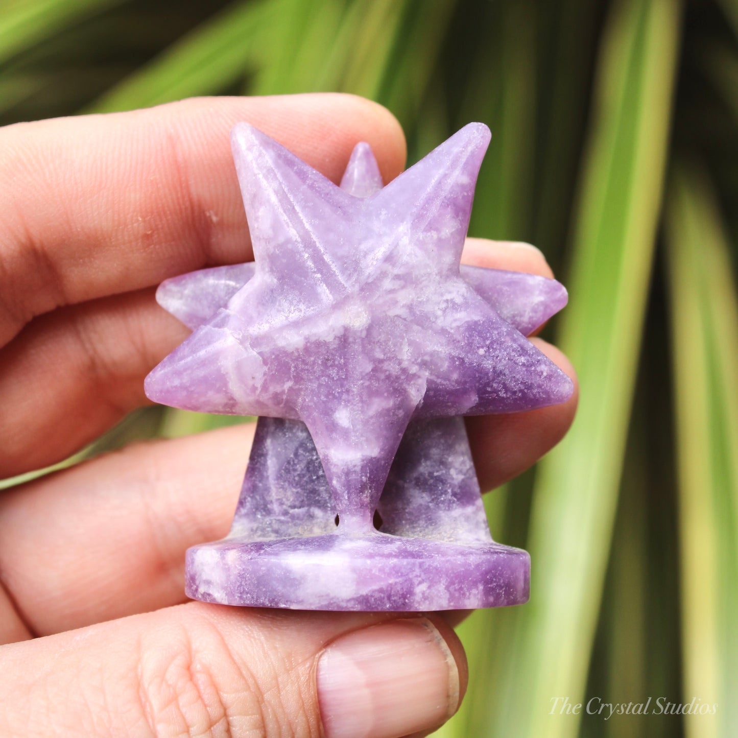 Lepidolite Double Standing Star Polished Crystal