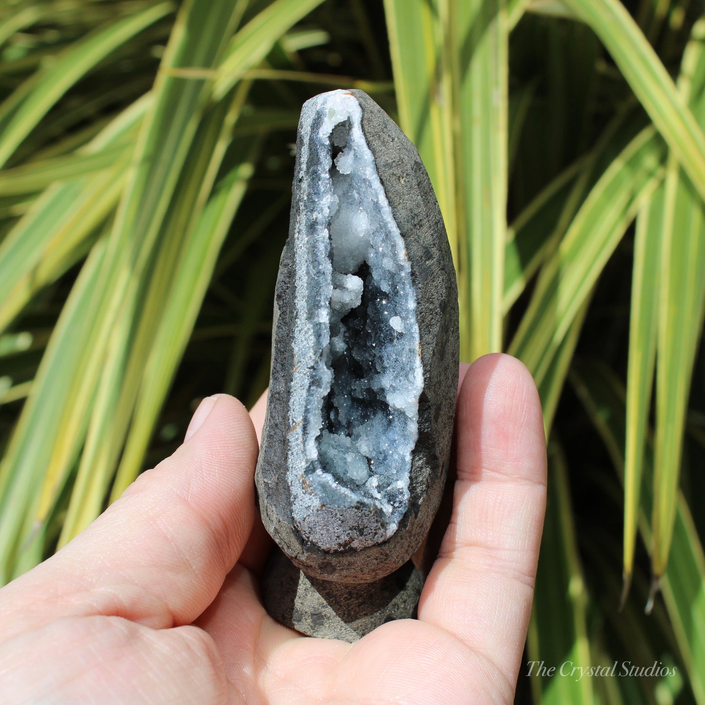 Chalcedony & Calcite Natural Crystal Geode